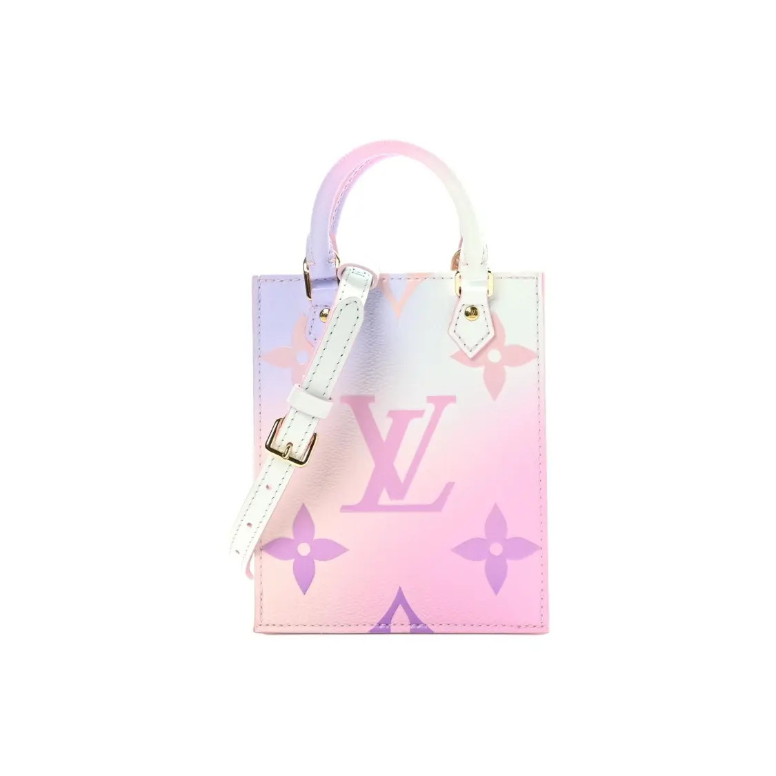 LOUIS VUITTON Petit Sac Plat Cross Shoulder Handbag Mini Women’s 5.5x2x6.6 in