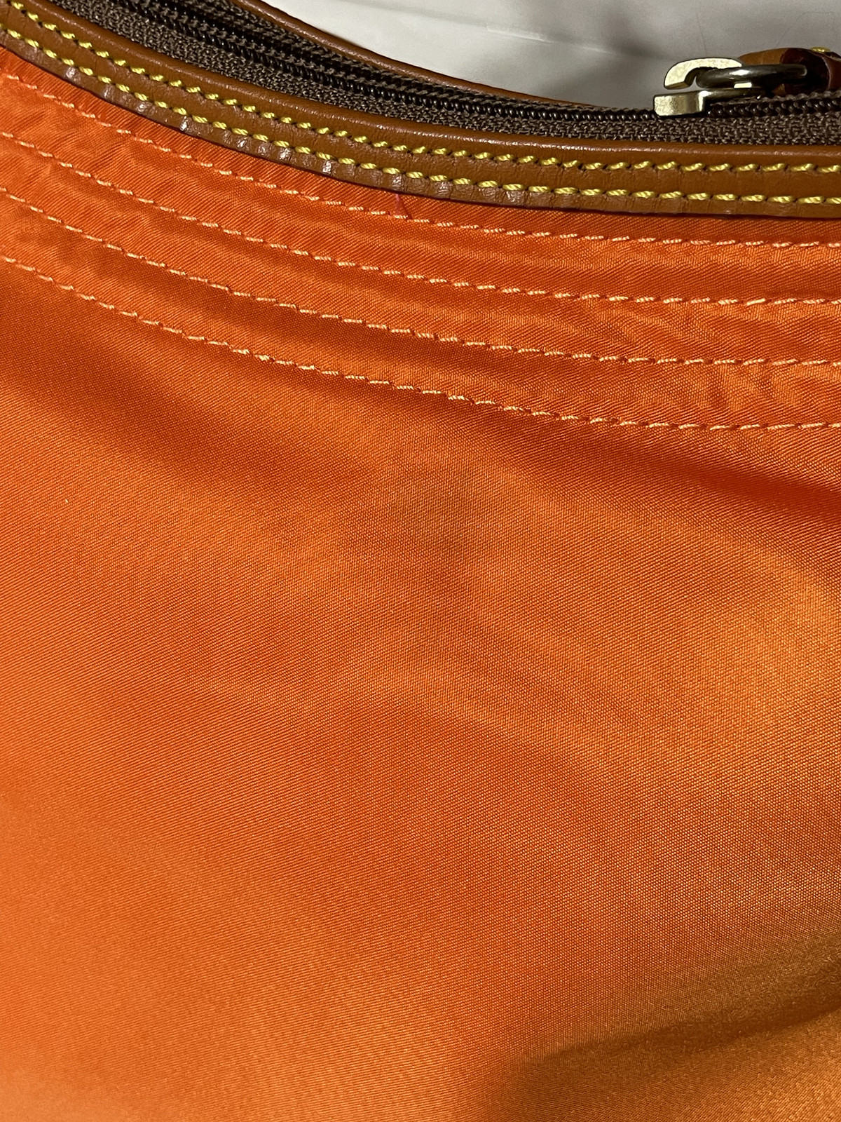 Orange Dooney & Bourke Large Nylon Erica Hobo Pink Lined Shoulder Bag