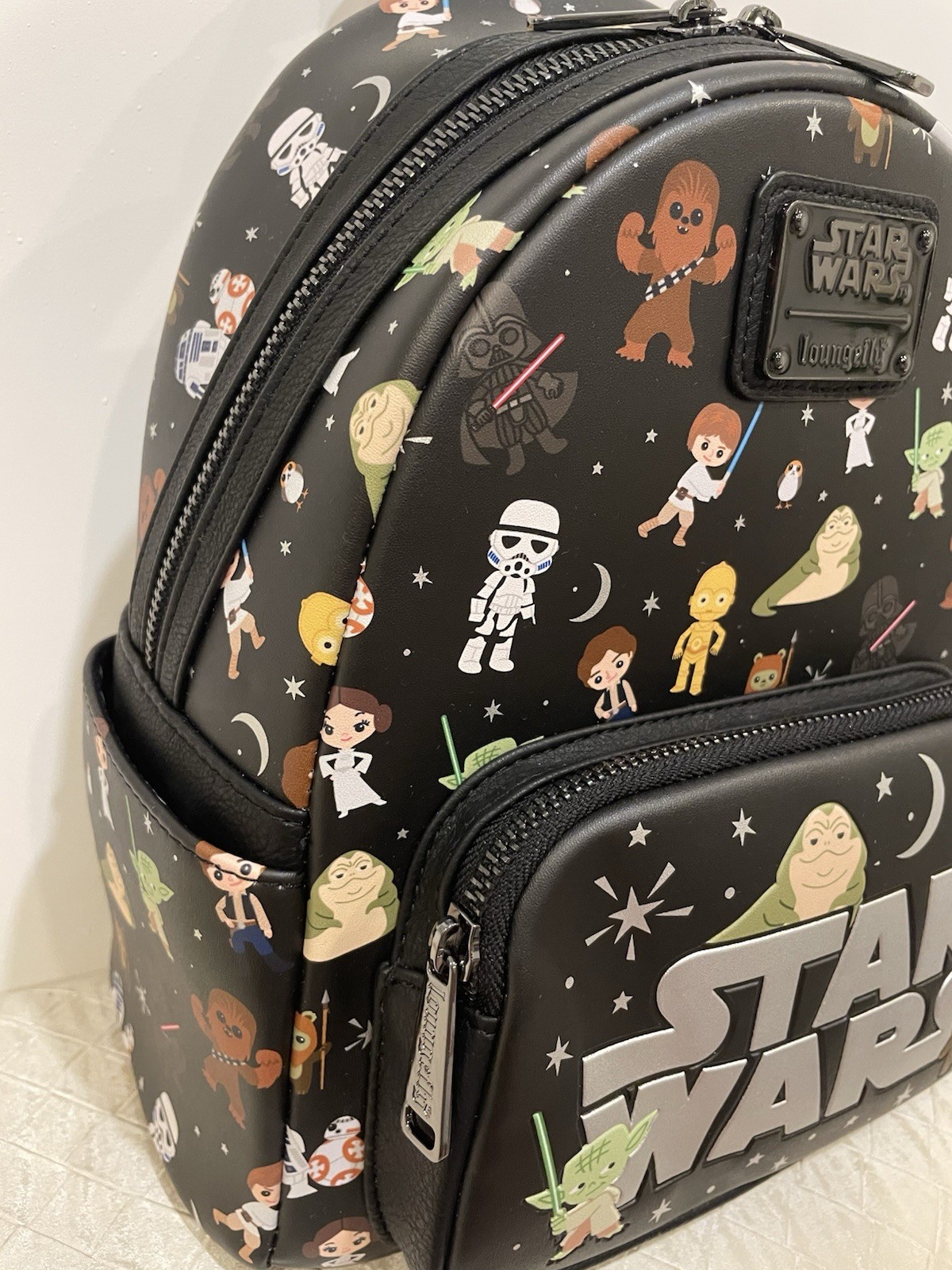 Disney Parks Loungefly Star Wars Chibi Mini Backpack Darth Vader Yoda New NIB
