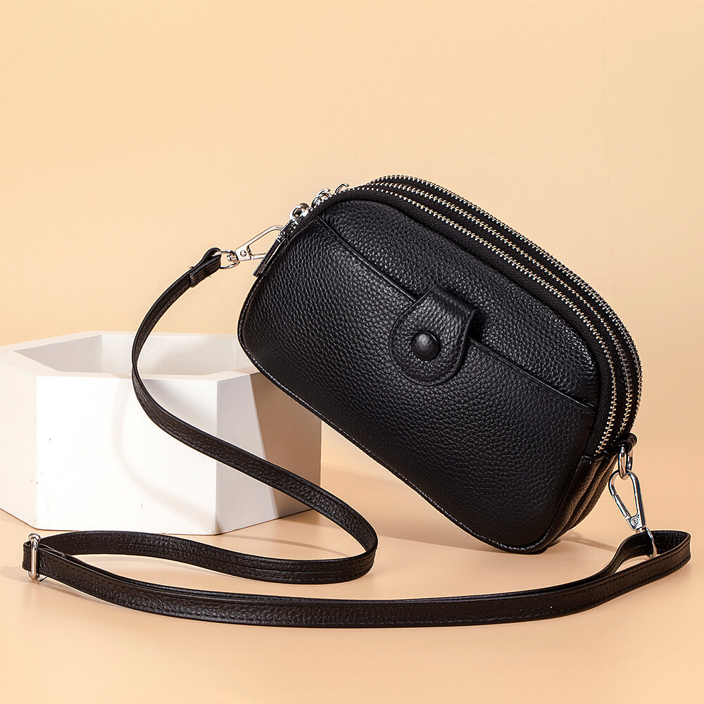 Shoulder Crossbody Bag Real Leather Large Capacity Handbag Purse for Women Lady