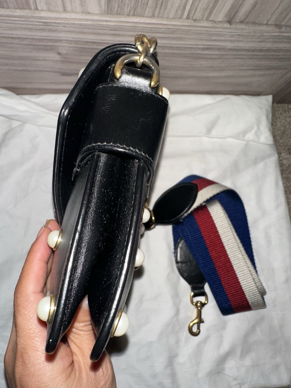 Gucci queen margaret Pearl Studded Bag