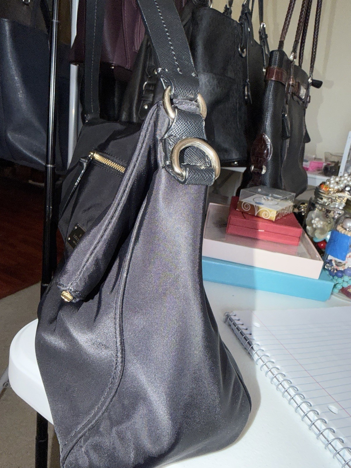 Kate Spade Lyndon Blake Avenue Crossbody Shoulder Bag Black Nylon