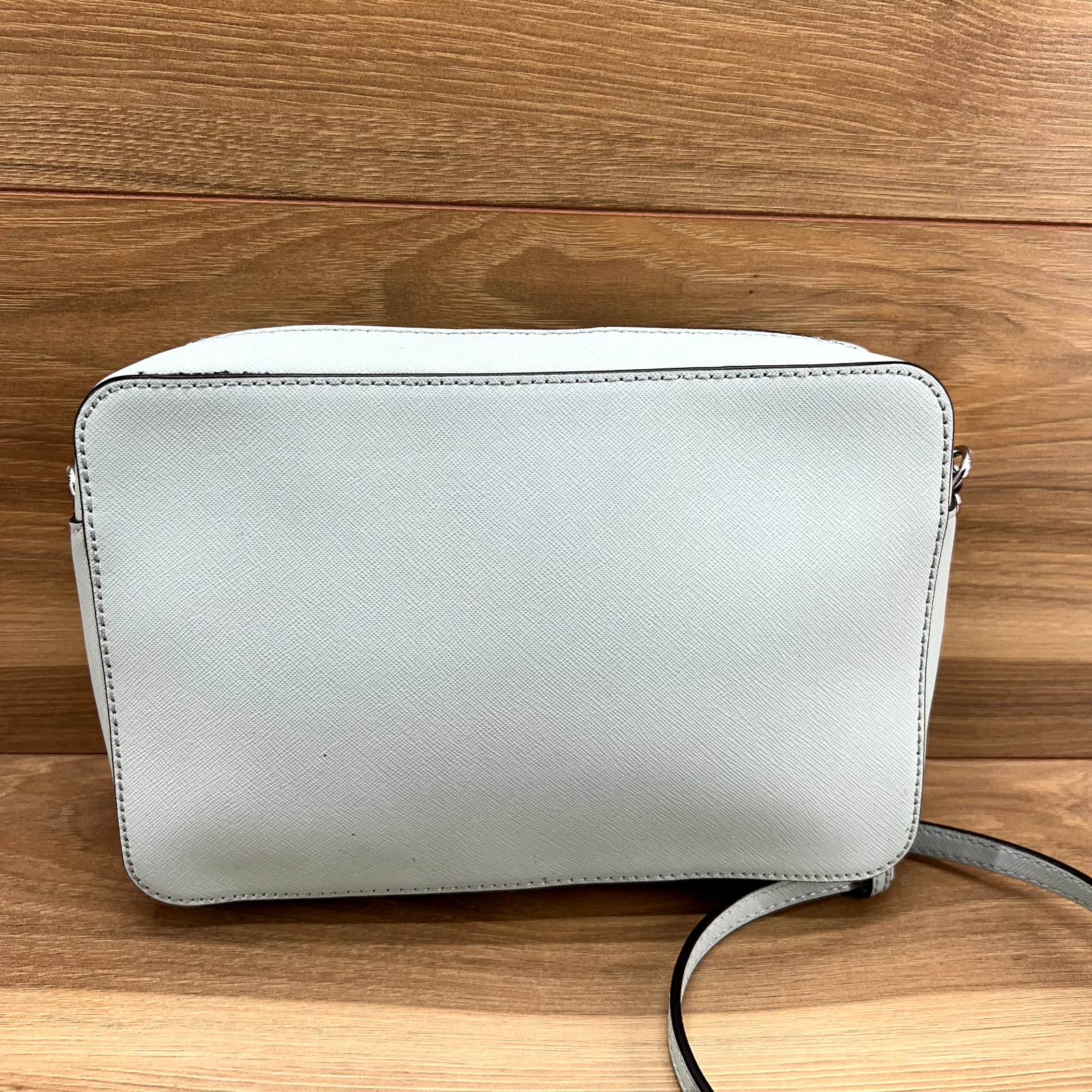 Michael Kors Patchwork Crossbody Zip Chain Robin Egg Blue Saffiano