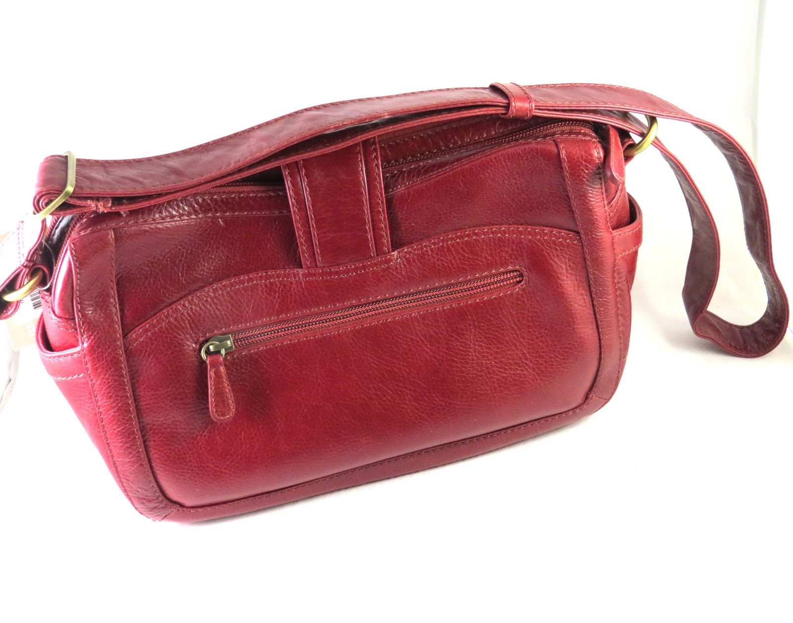 Derek Alexander Purse, Short Shoulder Bag, Deep Red Leather Organizer NWT, 1442