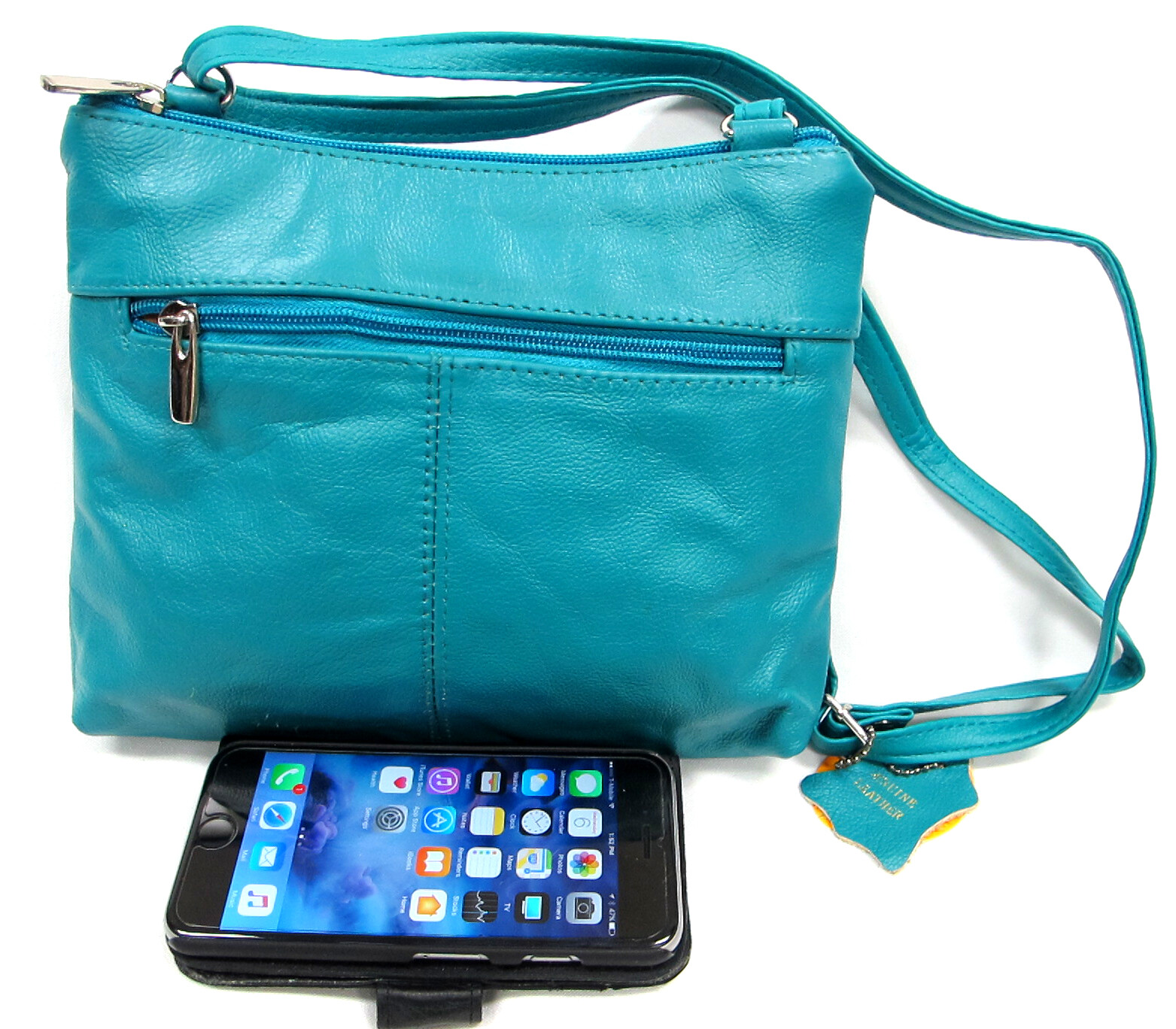 Genuine Leather Every Day Purse Shoulder or Cross Body Slim Light Weight & Soft