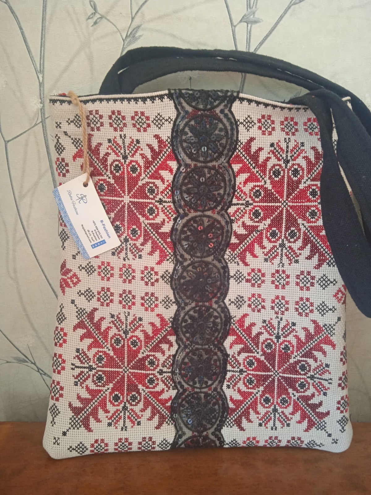 Handmade Tatreez Shoulder Tote Bag | Spacious & Stylish College/University bag