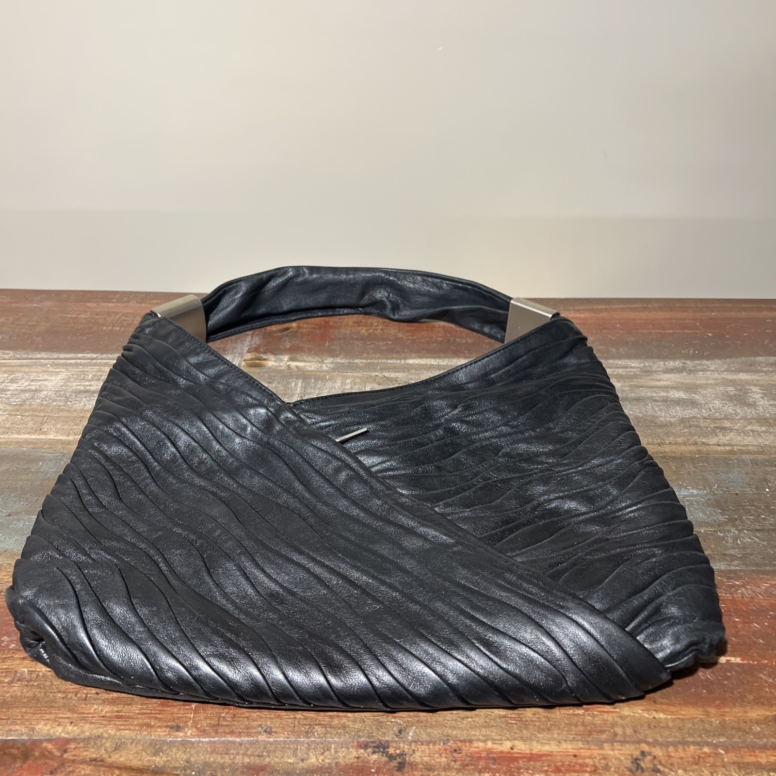 Lupo Purse Leather Black Shoulder Tote Handbag Bag VG🦄