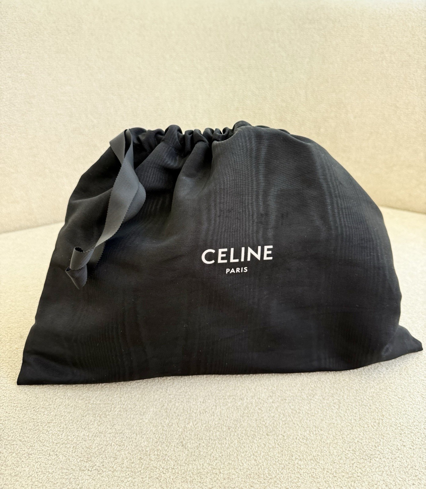 Celine Panier Shoulder Bag Raffia and Leather Brown