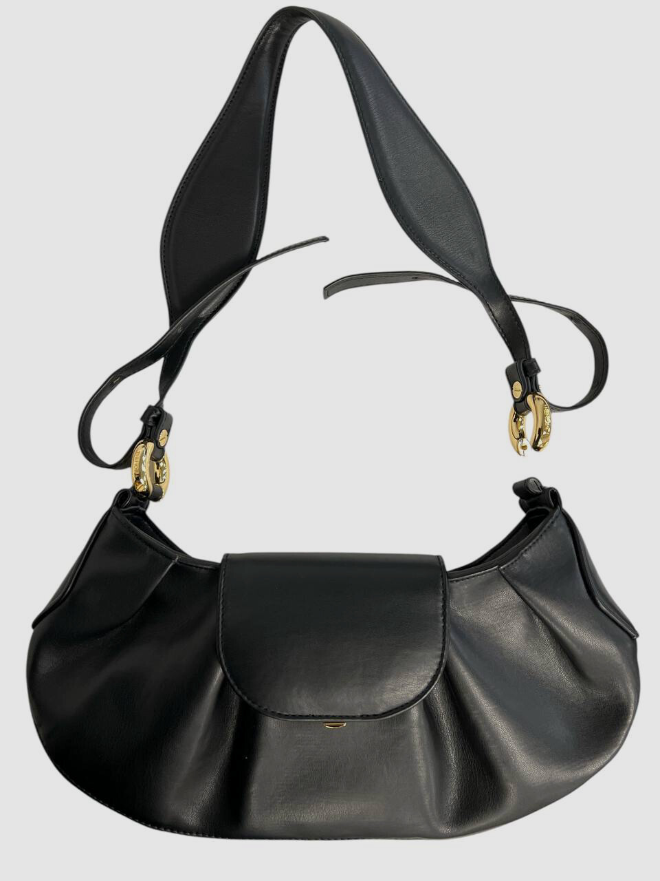 THEMOIRE Women’s Black mimesi Leather Shoulder Purse Bag