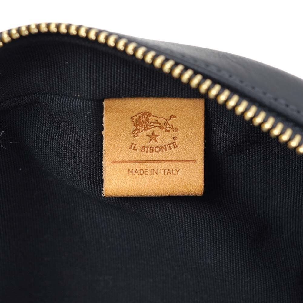 IL BISONTE Nero Leather Shoulder Crossbody Bag Black Women Genuine From Japan