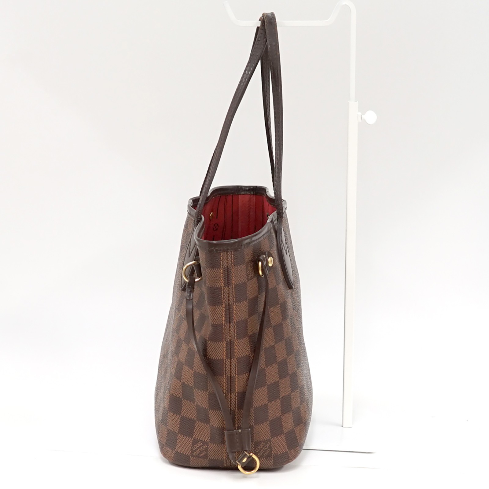 LOUIS VUITTON Neverfull PM Shoulder Tote Bag Damier Leather Brown N51109 VI0131