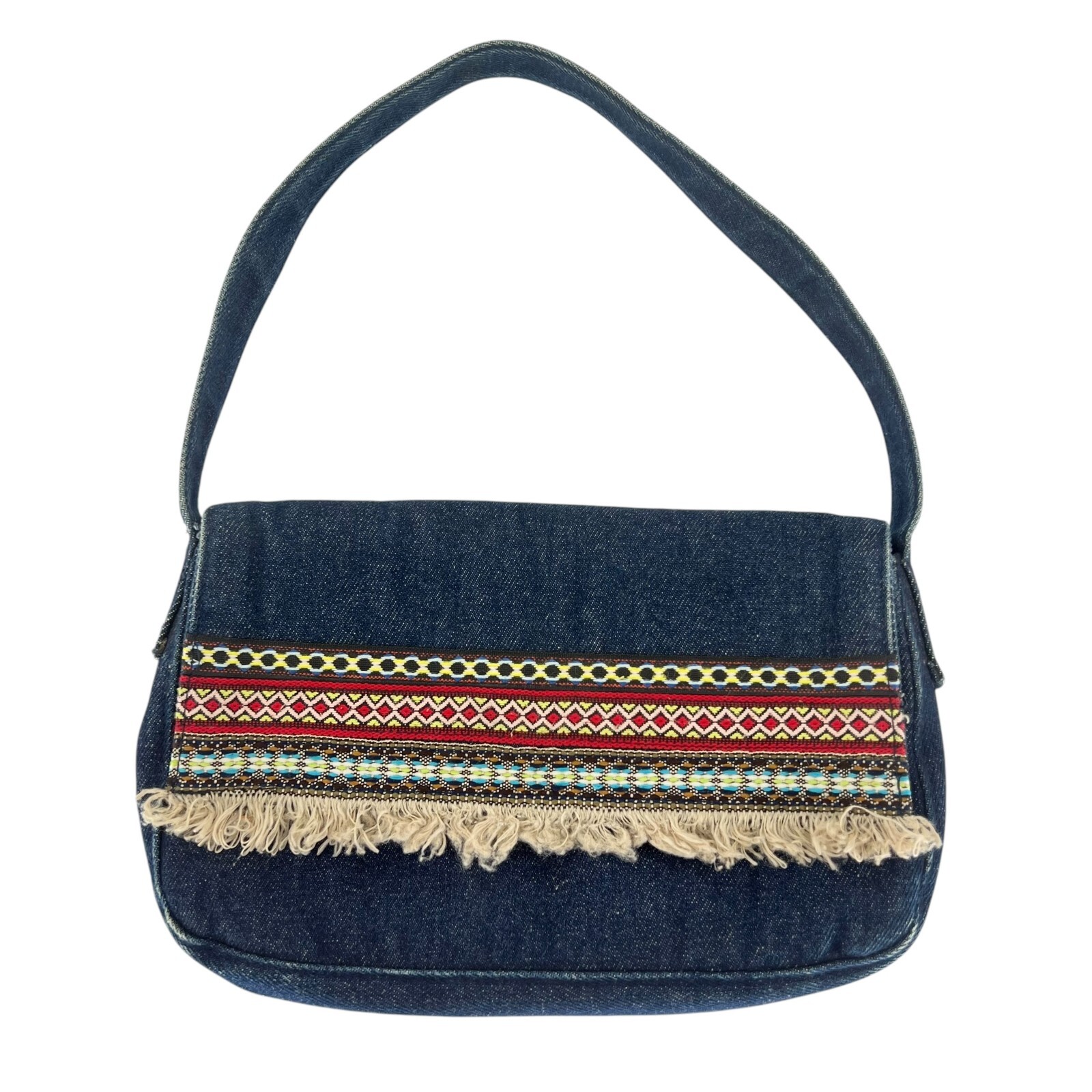 Y2K Denim Handbag Shoulder Bag Fringe Carlo D’Santi Lizzie McGuire Bratz Dolls