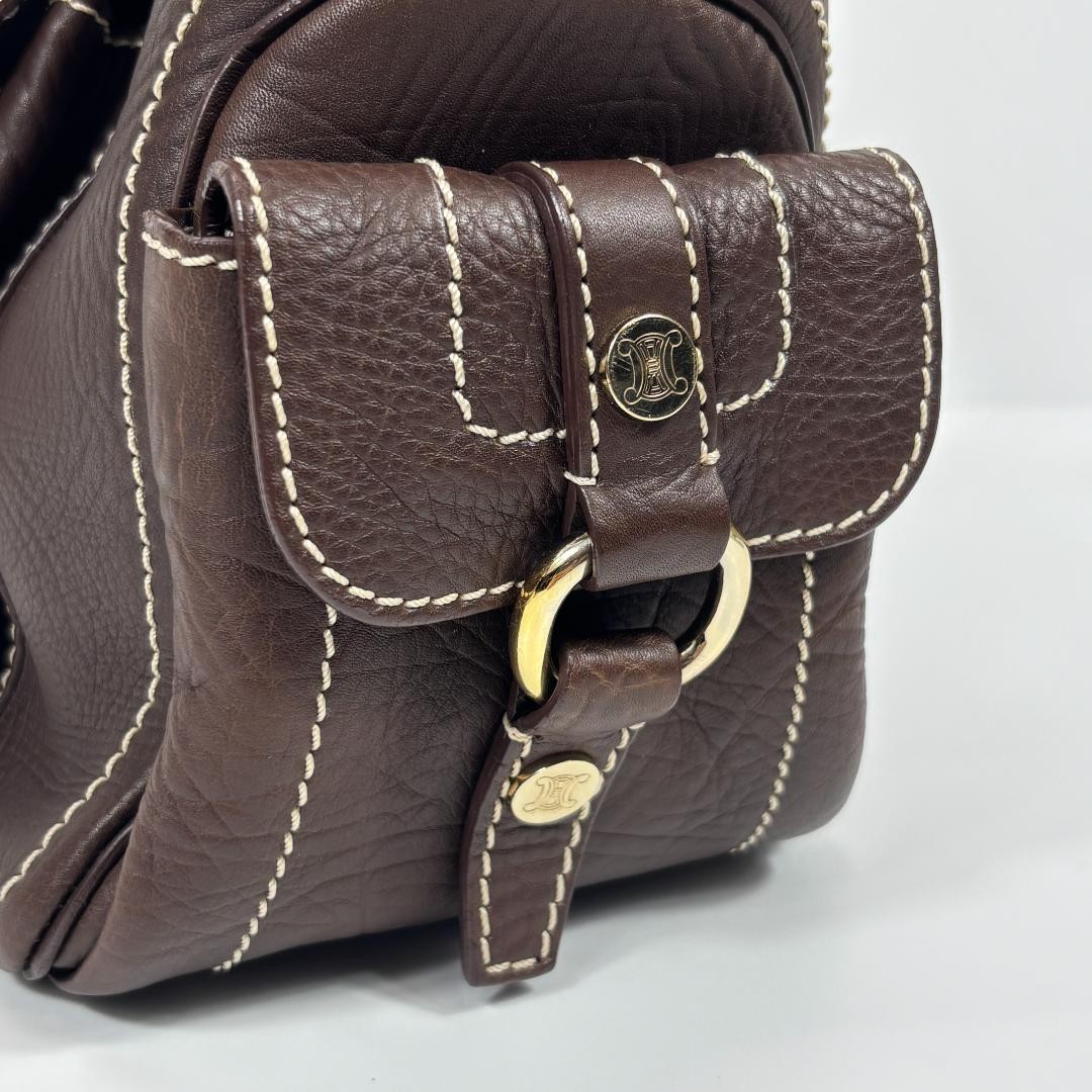 Celine Boogie Bag Handbag Dark Brown MBZ1168 Japan 0710767