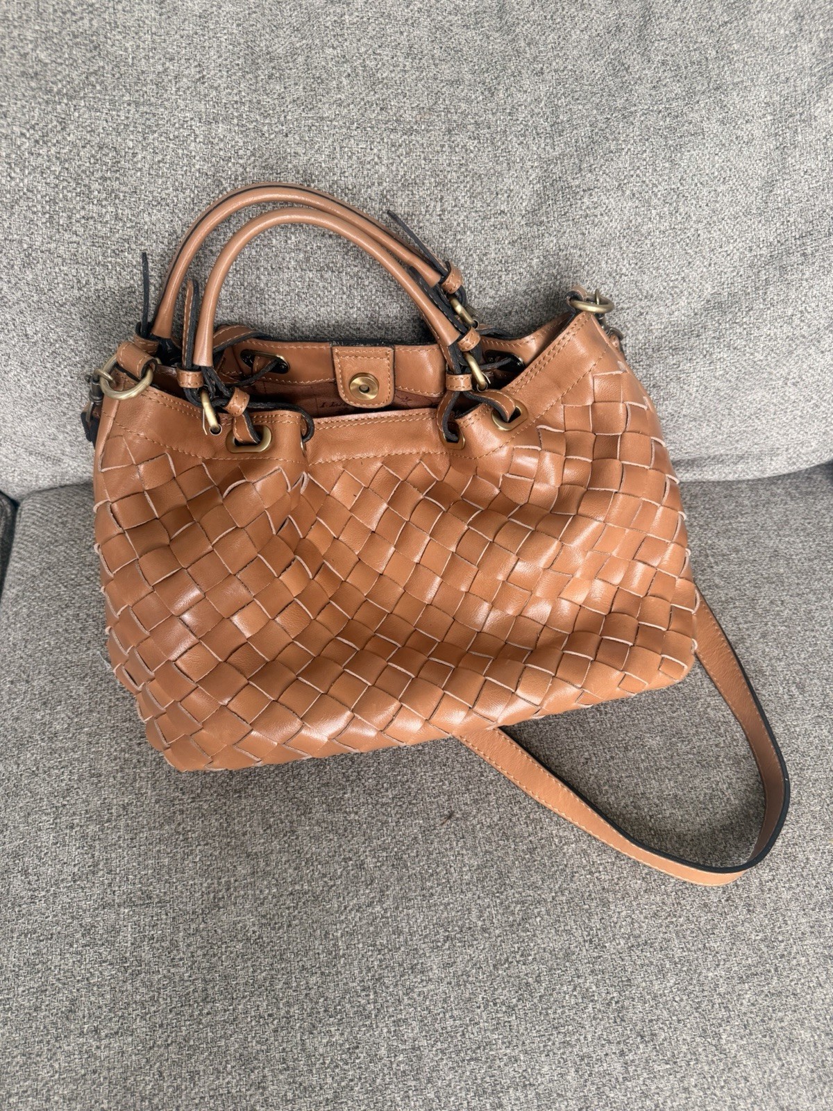 Patricia Nash Discovery Woven Leather Satchel