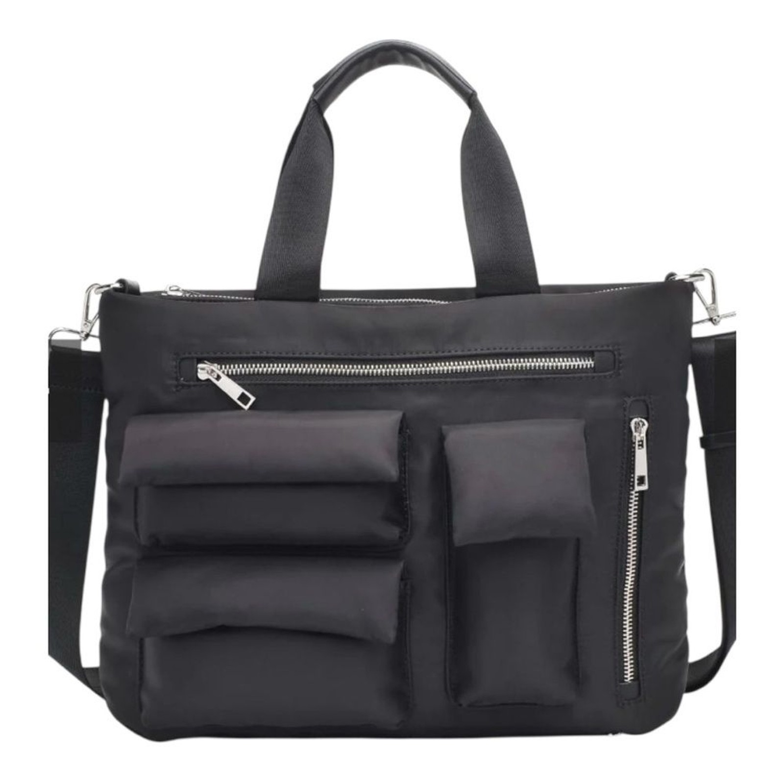 Urban Expressions Aria Nylon Black Messenger Bag Crossbody Bag