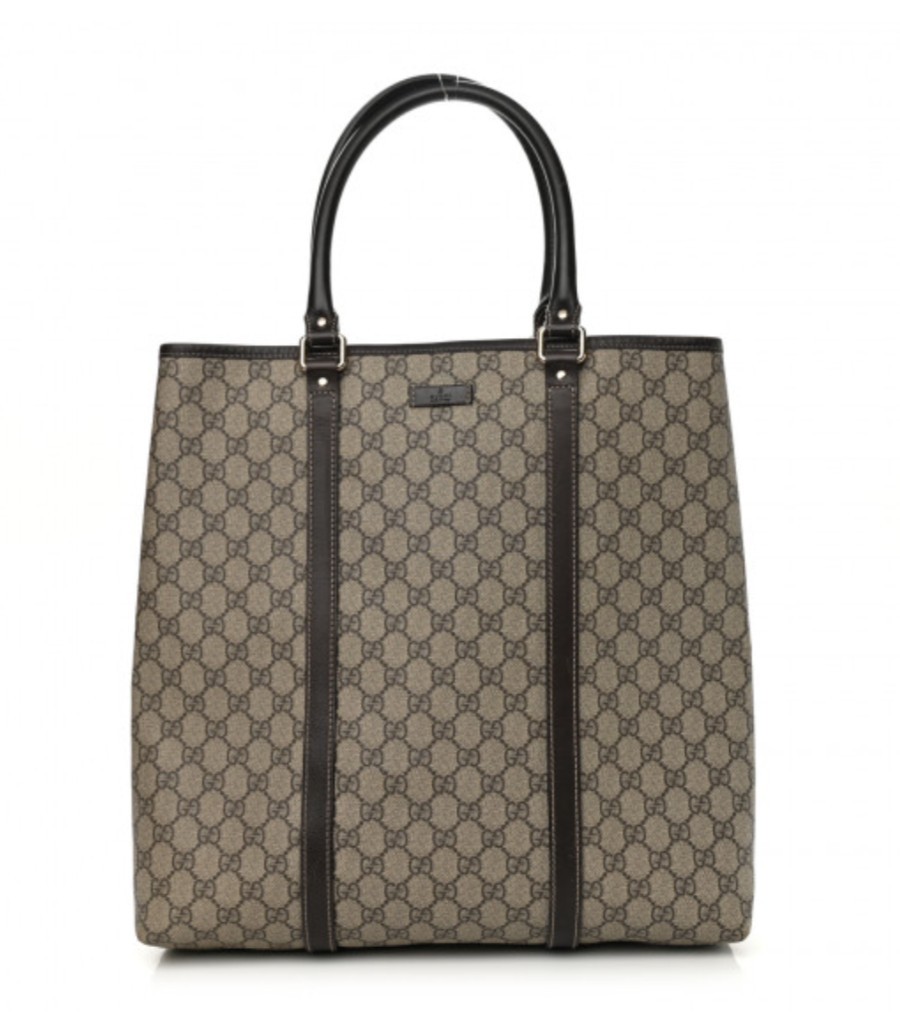 GUCCI GG Plus Monogram Joy Vertical Tote Dark Brown
