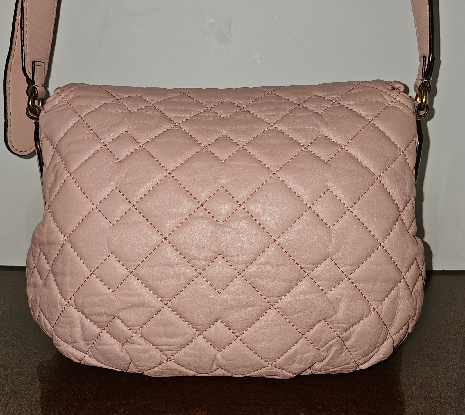 Marc By Marc Jacobs Natasha Q Pink Quilted Crossbody Shoulder Bag-GUC!