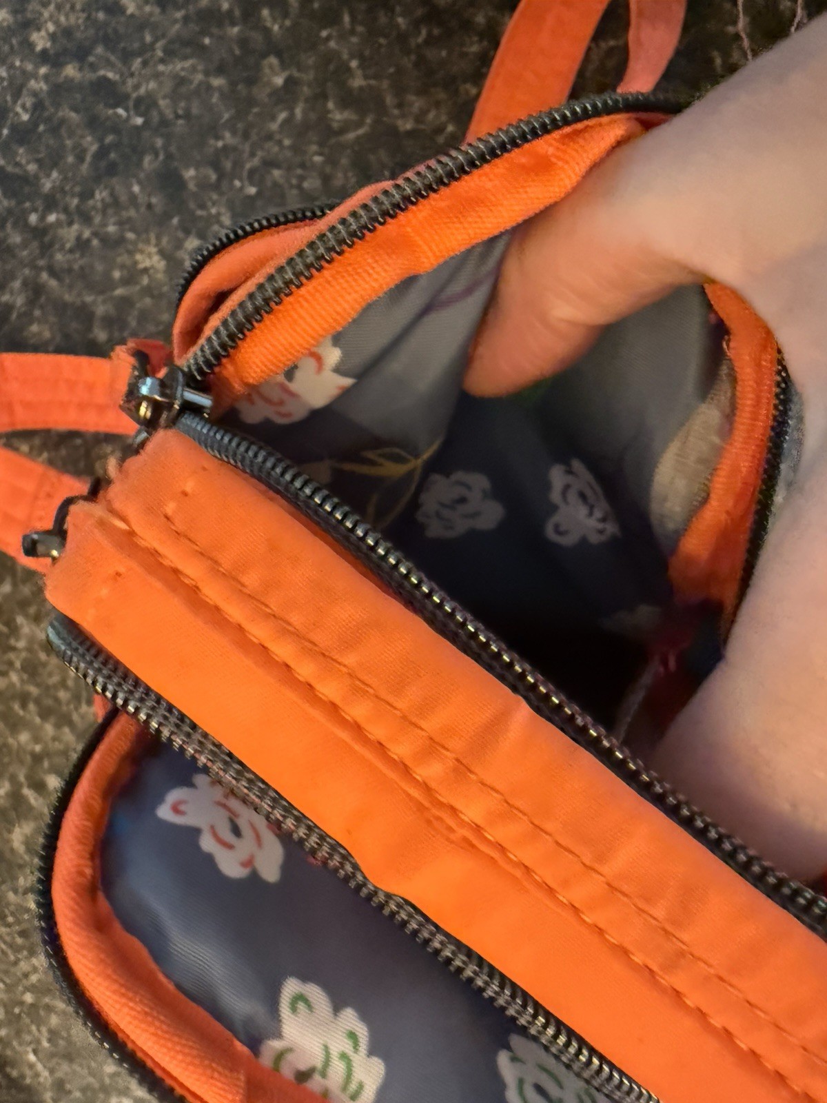 Lug Skeeter Mini 2 Crossbody/Convertible Belt Bag. Neon Orange. Trendy