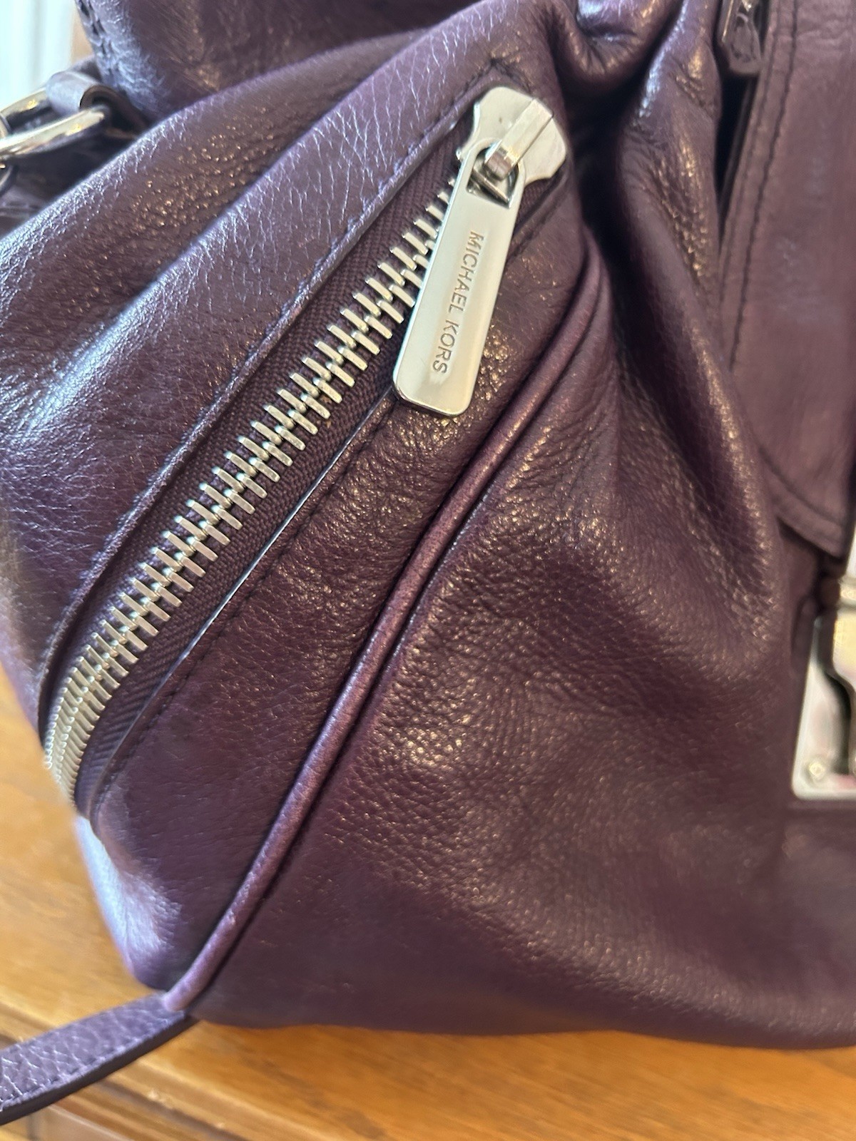 Michael Kors Purple Jenna Leather Purse-BEAUTIFUL