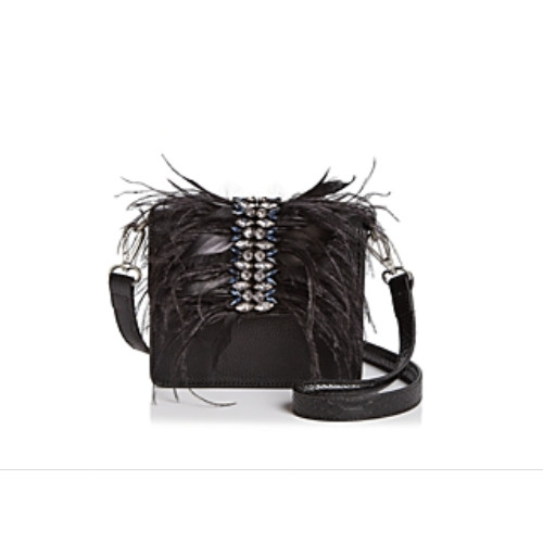 Sam Edelman Women’s Gray Embellished Printed Leather Adjustable Strap Crossbody