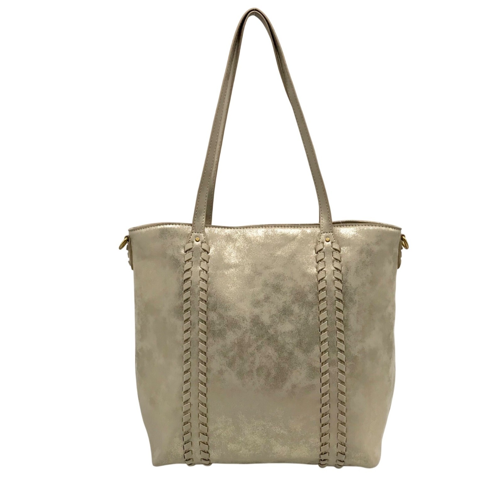 Style & Co Metallic Whipstitch Tote Bag
