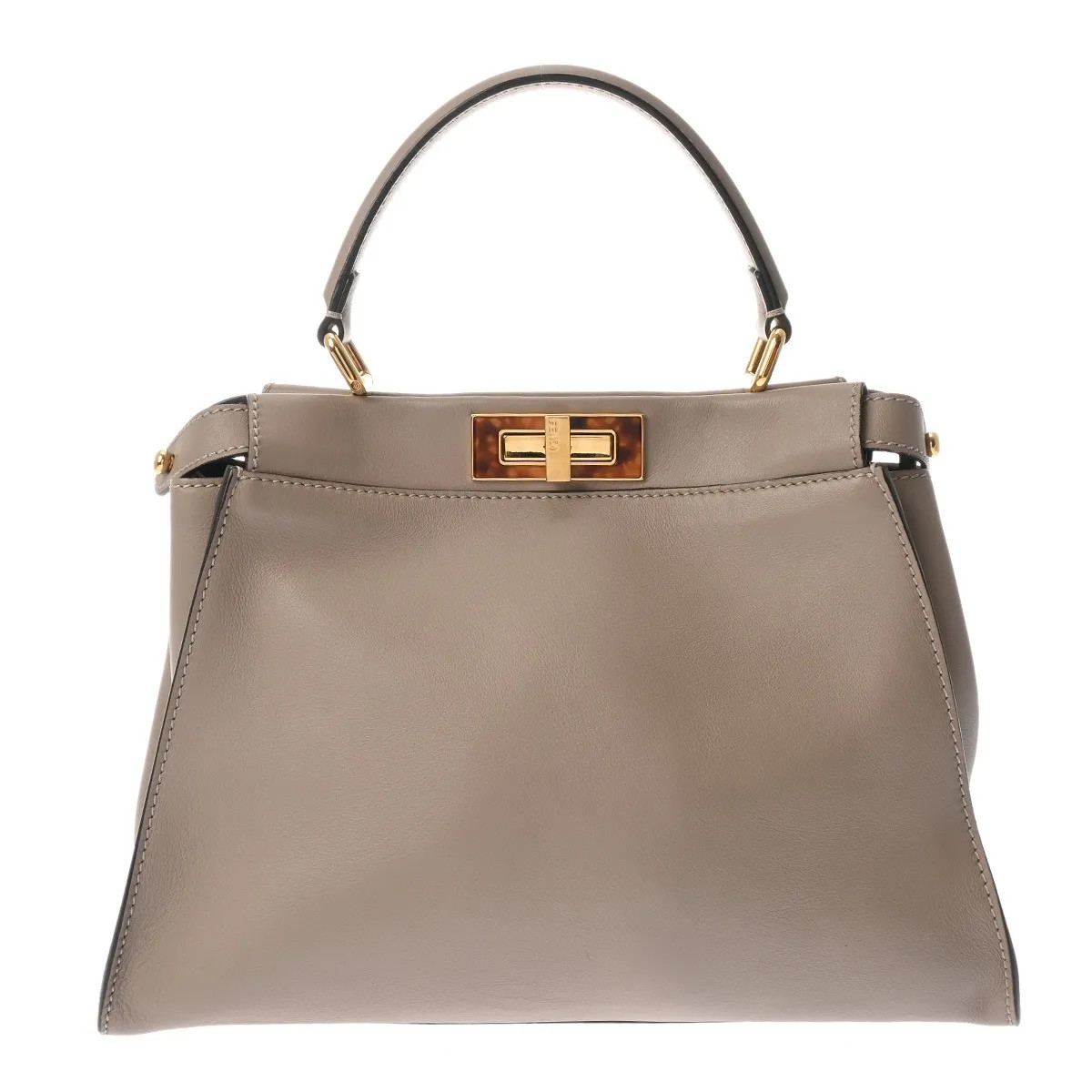Fendi 8BN290-3ZL-159-0501 Handbag Leather Gray #WB2300