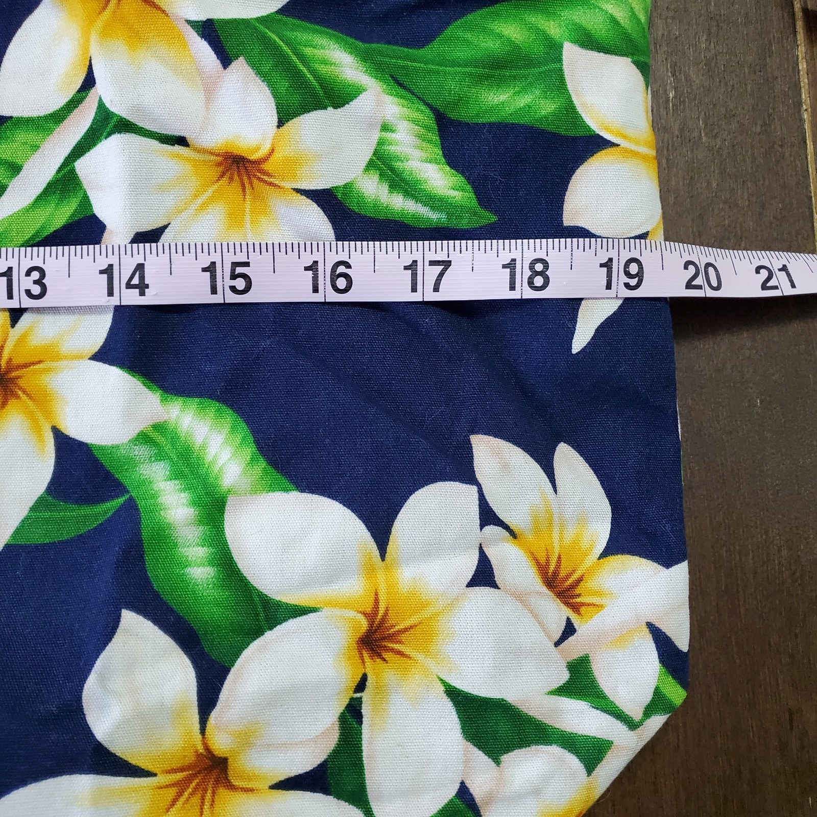 Local Design Hawaii Tote Bag Reversible Blue White Plumeria Purple Sea Turtles