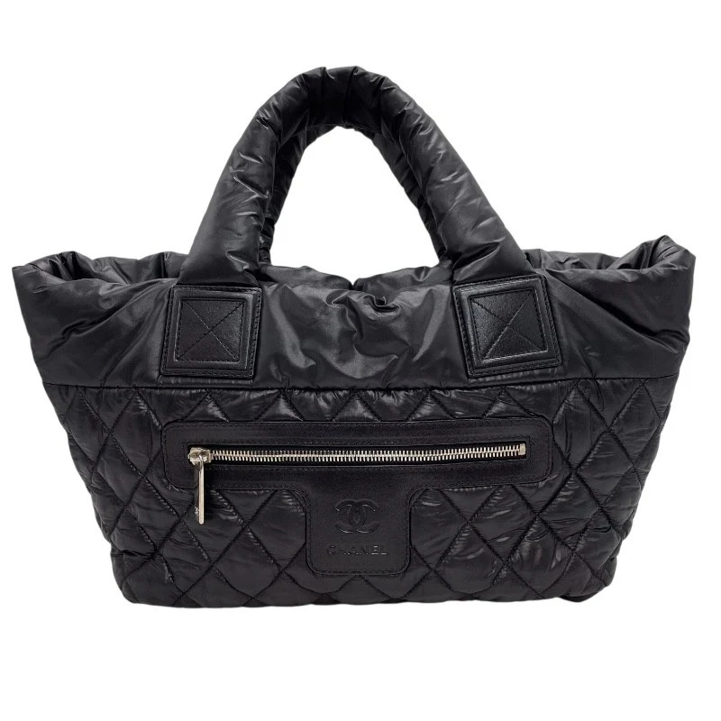CHANEL Coco Cocoon PM A48610 13 Series Black SHW Nylon #1903