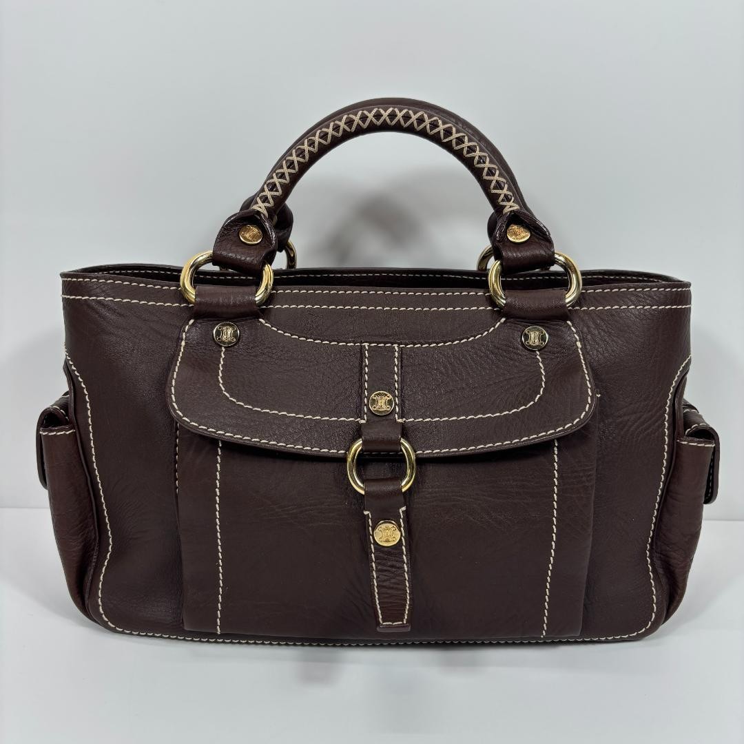 Celine Boogie Bag Handbag Dark Brown MBZ1168 Japan 0710767
