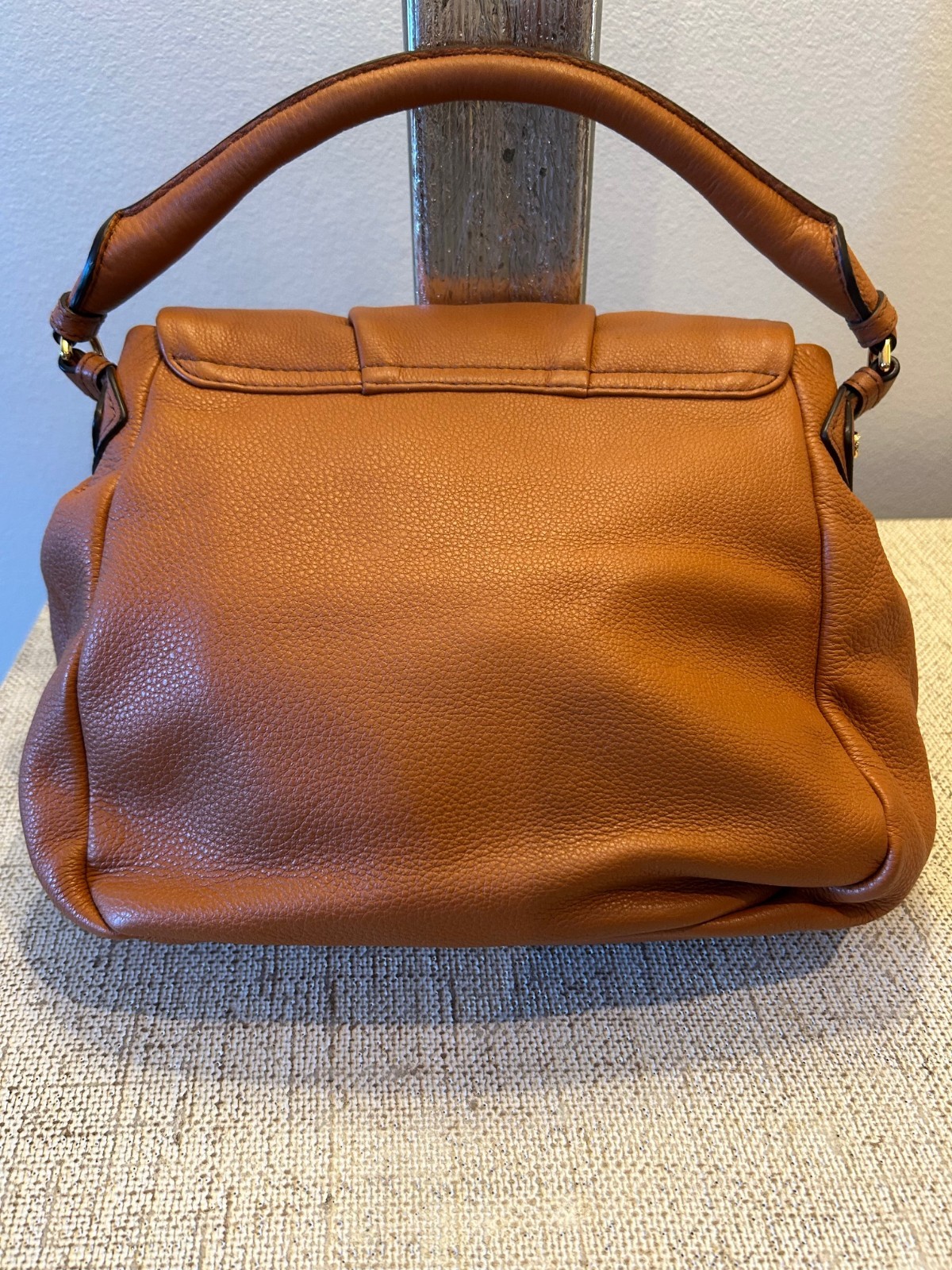 Marc Jacobs New York Orange Leather Satchel Shiny Classic Q Lil Ukita
