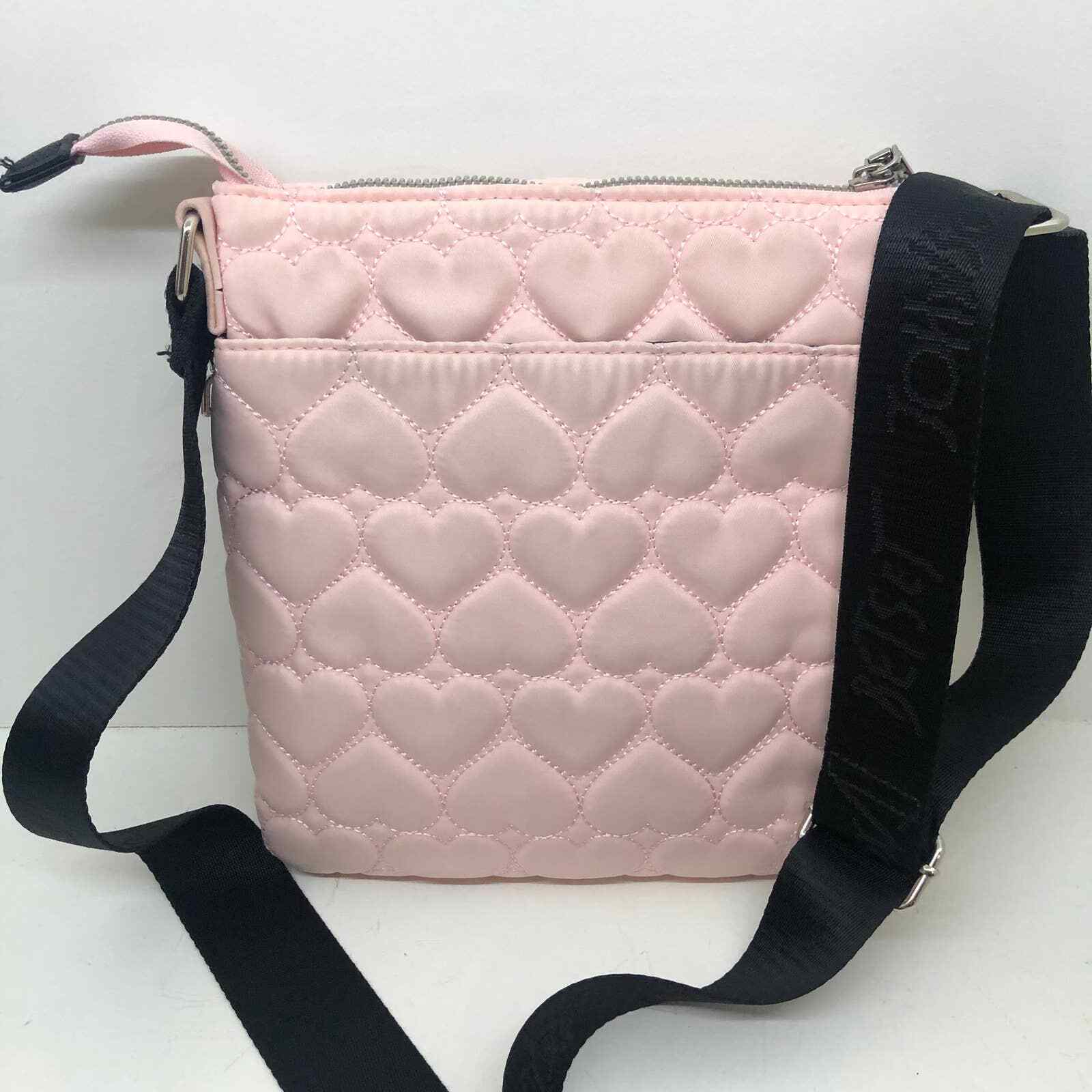 Betsy Johnson blush pink be mine crossbody purse