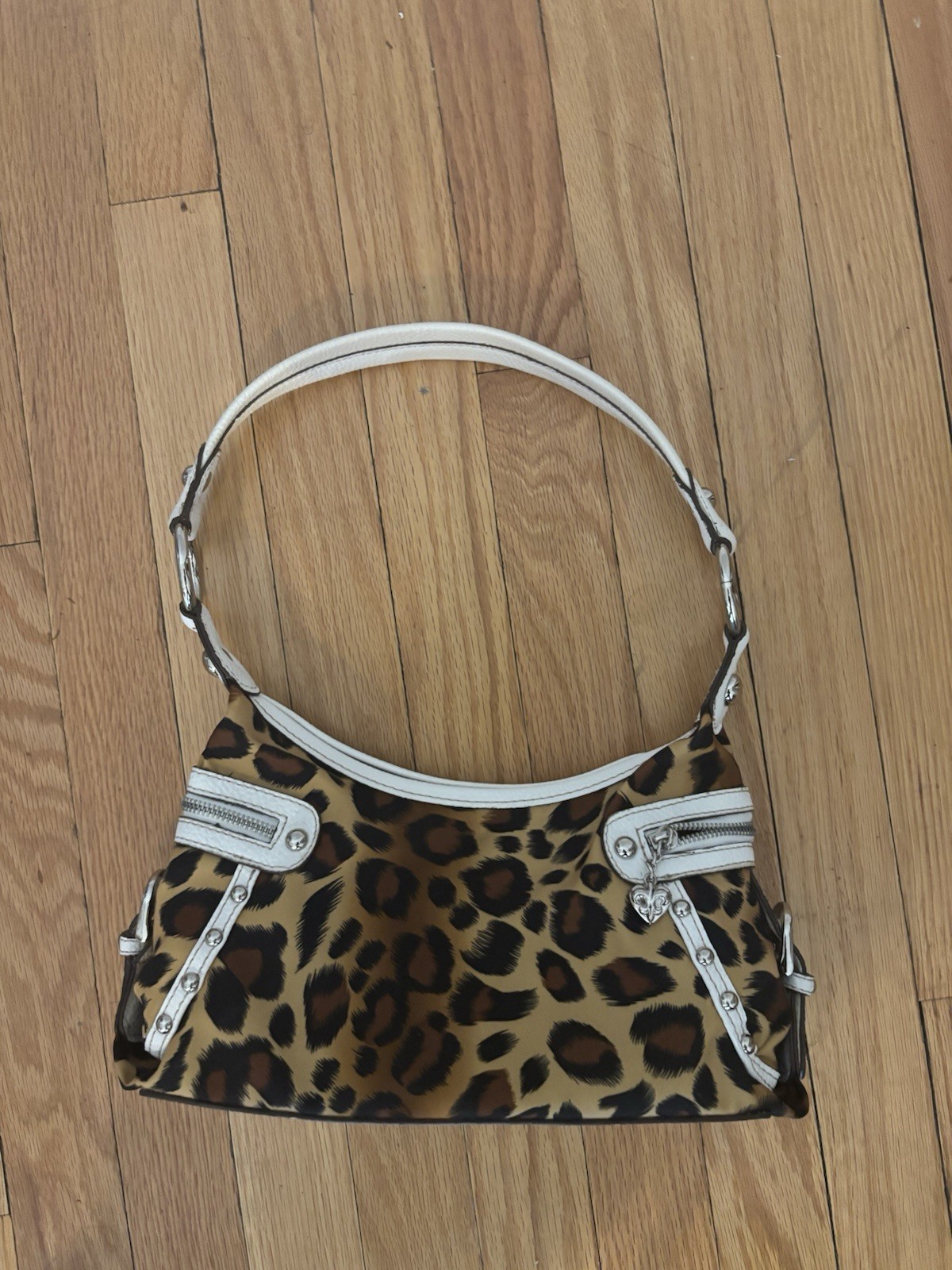 Vintage Kathy Van Zeeland Y2K Shoulder Bag Cheetah Animal Print Retro Glam