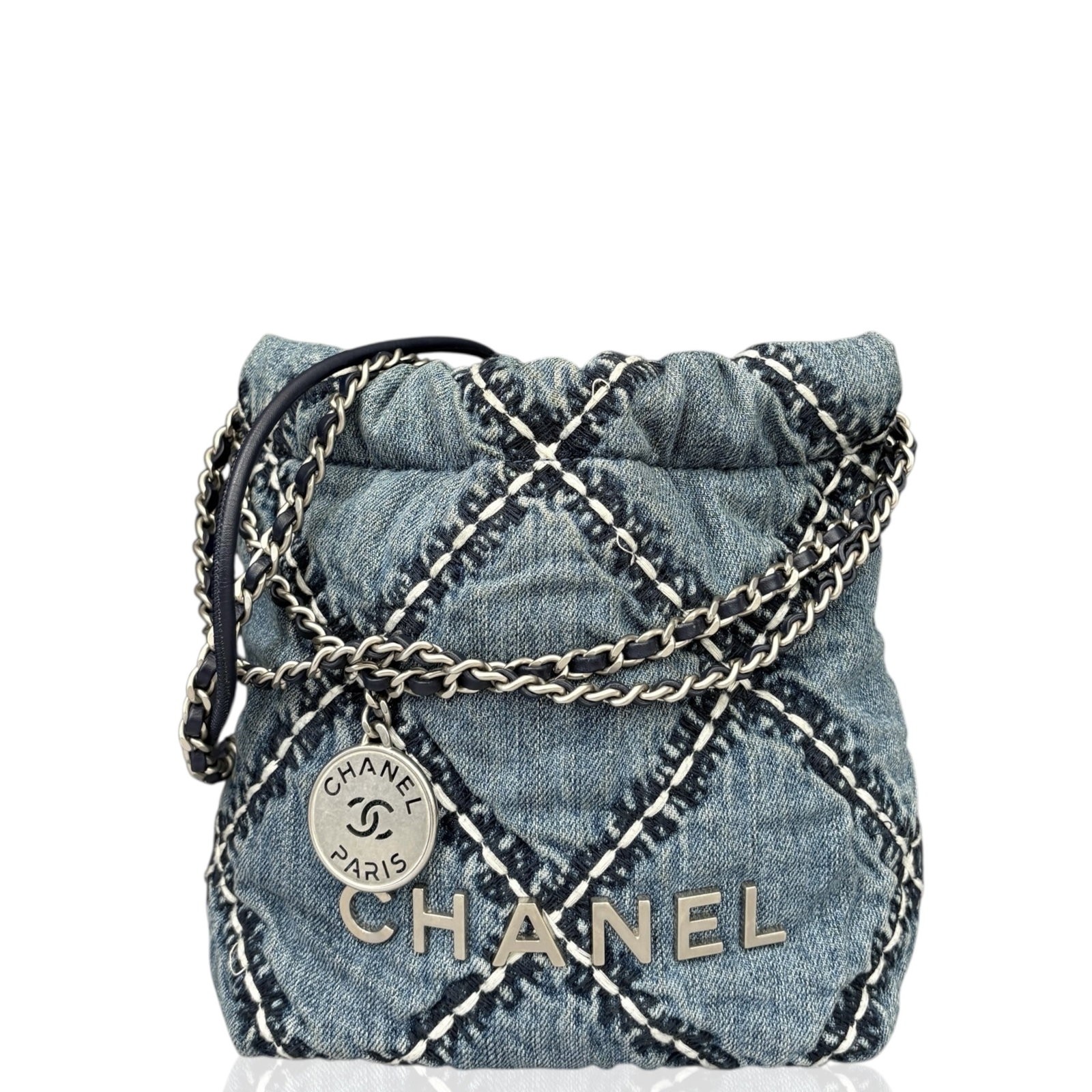 Chanel Matelasse Mini 22 Blue Denim (kr032126a2)