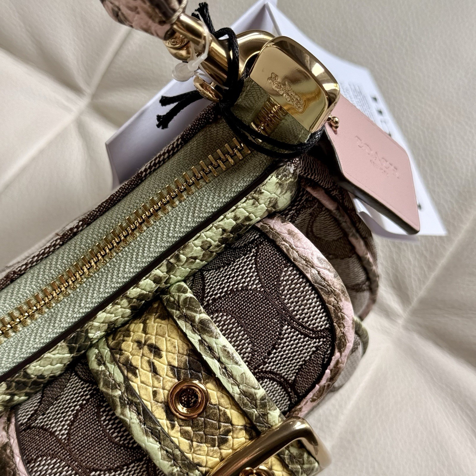 NWT COACH Ashton Shoulder & Crossbody Bag Signature Jacquard IM/Oak Multi CDW50