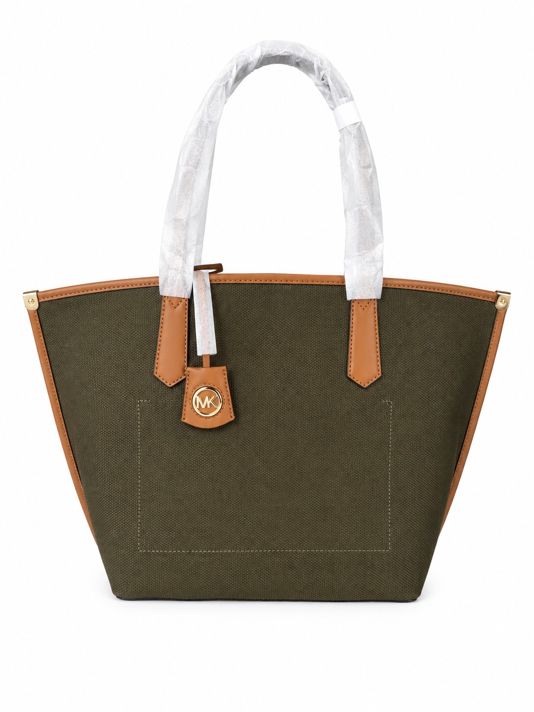 Michael Kors Jane Large Tote Olive Multi PVC Leather Shoulder Bag NWT