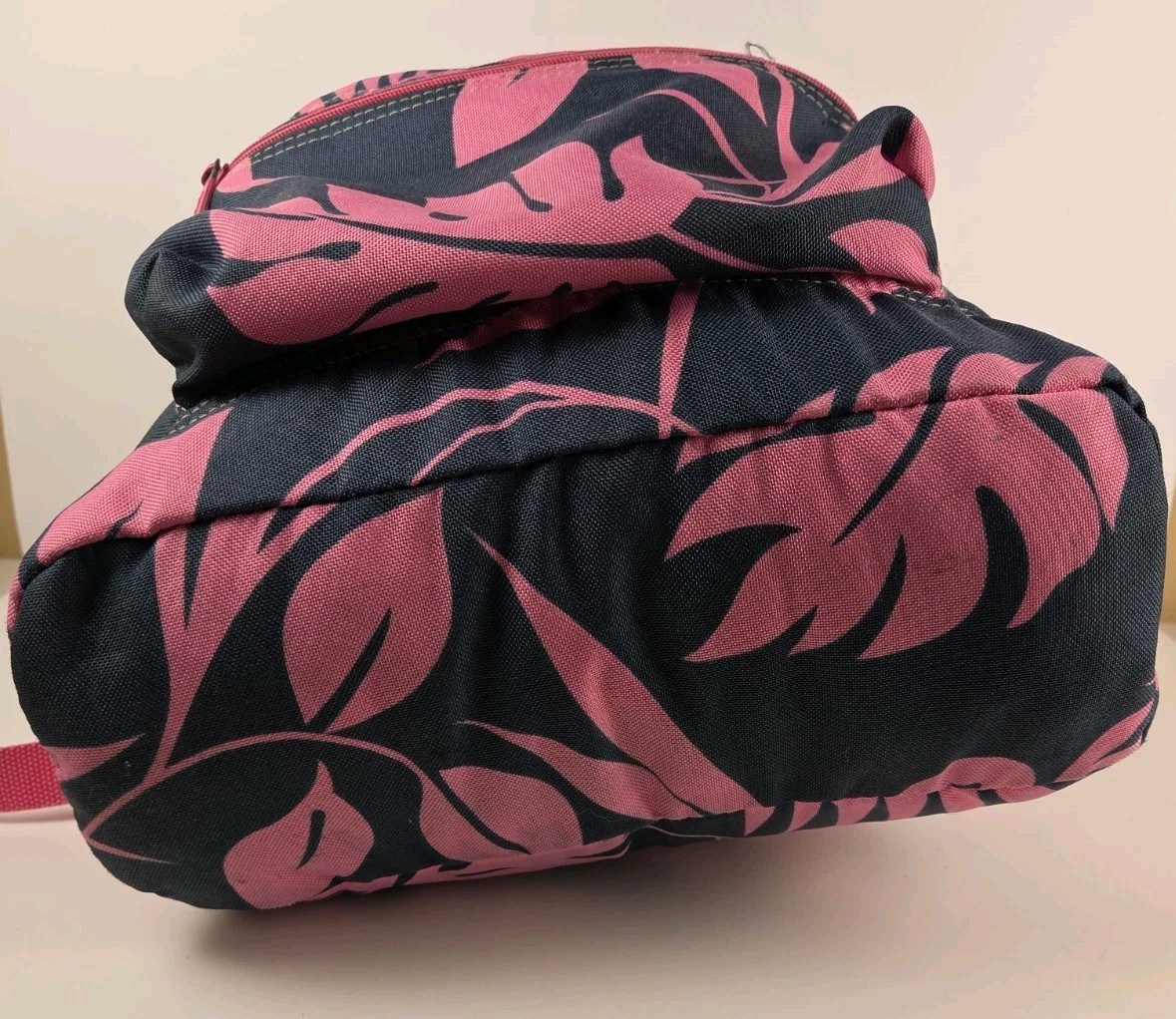 Roxy Backpack Bag Dark Gray and Pink Floral