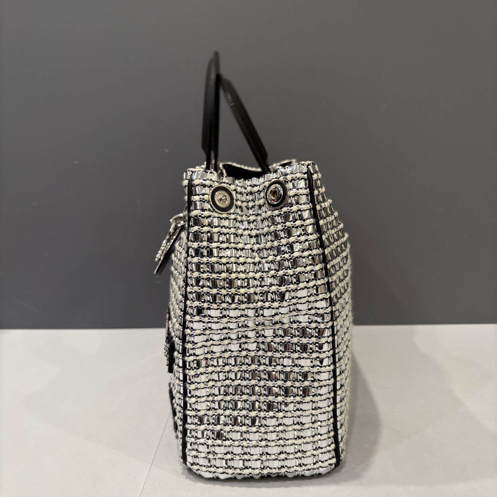 Dior Medium Diorissimo Tote White Pink Red Silver Black Lambskin (qp041826a2)