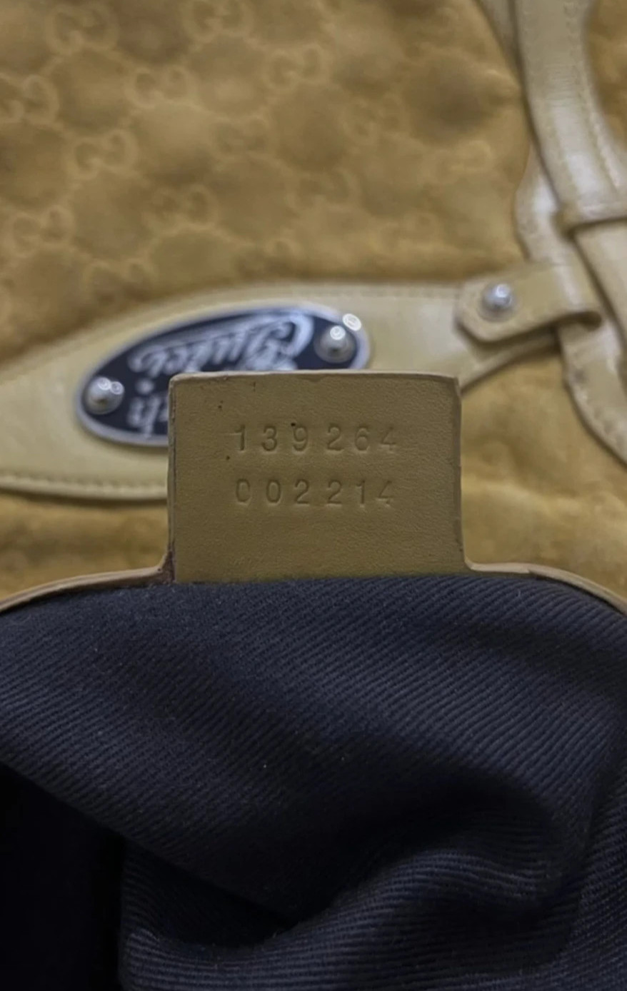 GUCCI 85TH ANNIVERSARY SUEDE GUCCISSIMA HANDBAG PRE-OWNED