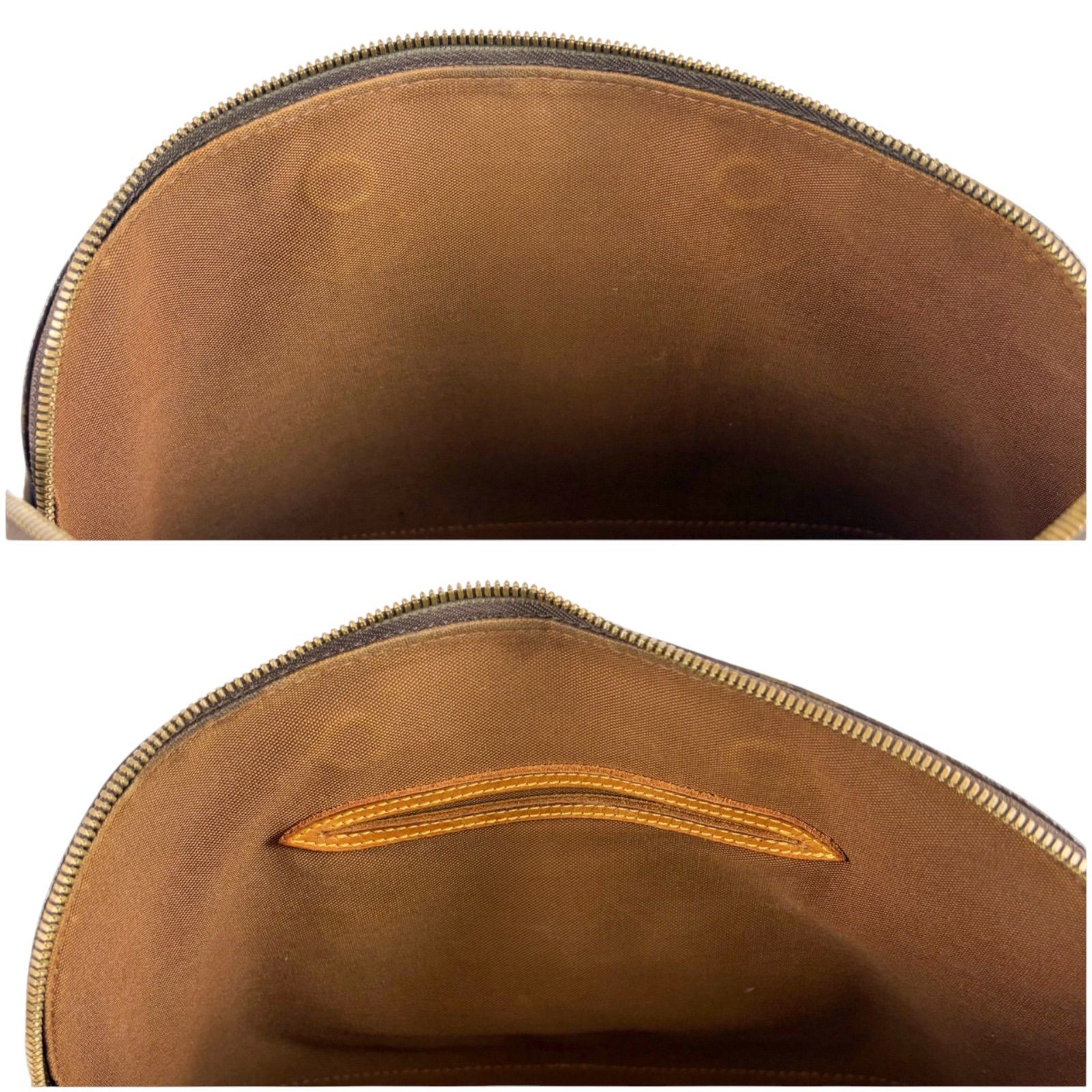 LOUIS VUITTON Alma PM Monogram Handbag Brown Top Handle Dome Bag BA1908 Auth