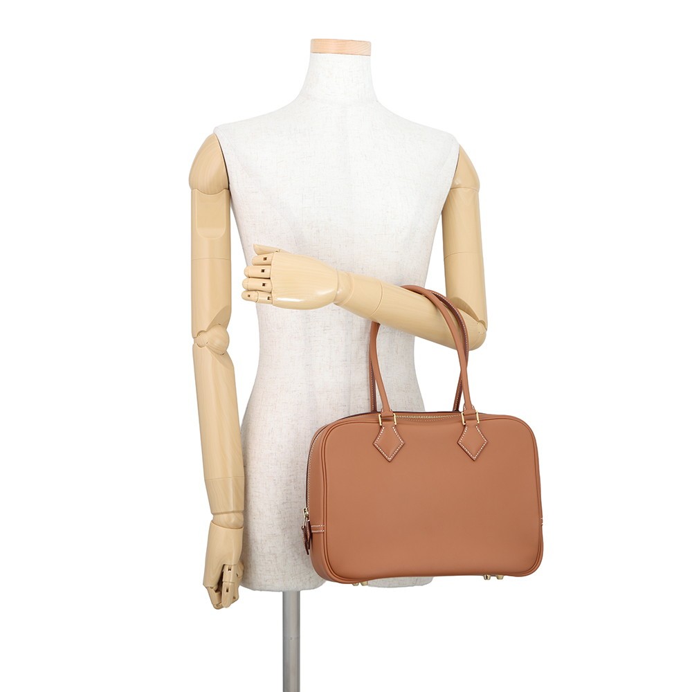 HERMES Plume Size 28 Swift Leather Gold