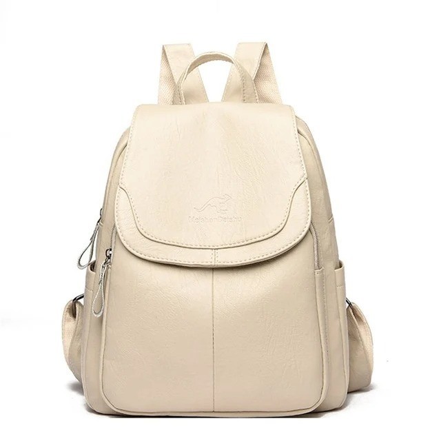 Anti-theft Soft Leather Backpack Women Vintage Shoulder Bag Ladies High Capacity