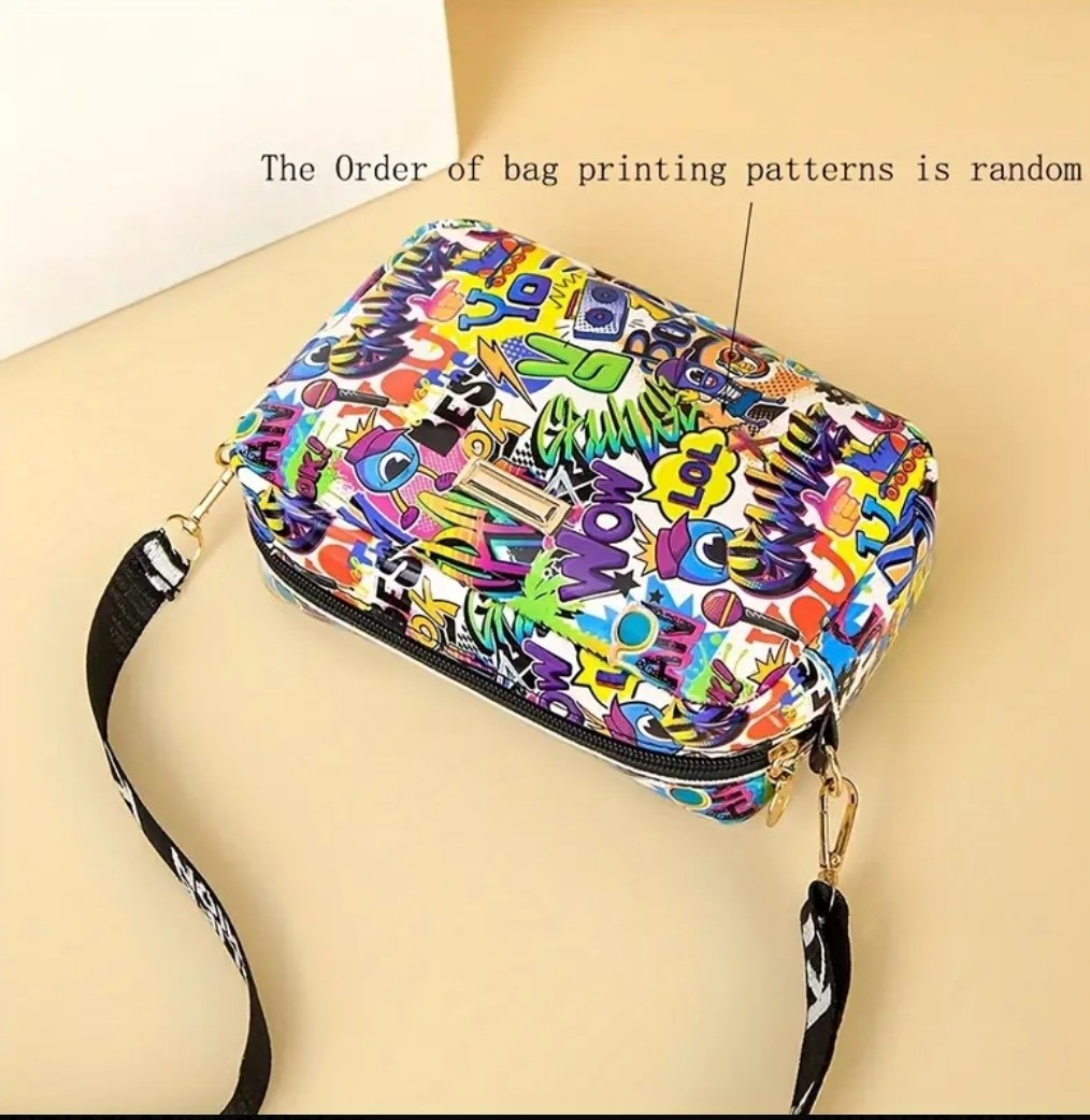 Trendy Urban Graffiti 🖌 Fashion Crossbody Bag Travel Pouch With Removable Strap