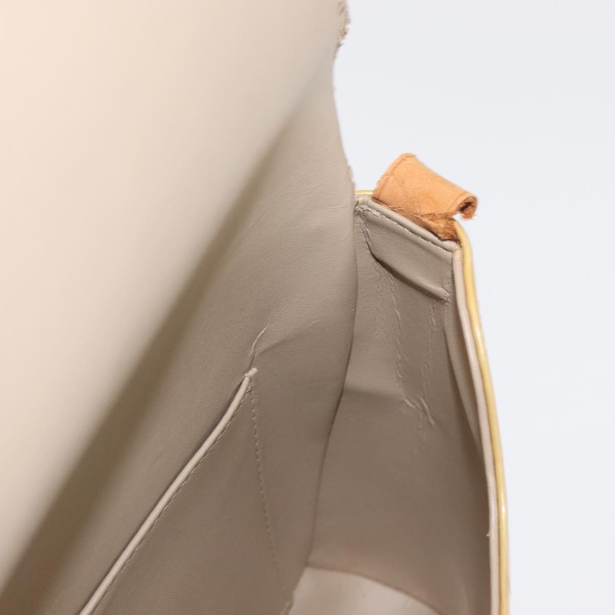 LOUIS VUITTON Monogram Vernis Thompson Street Bag Beige M91301 LV Auth 156991