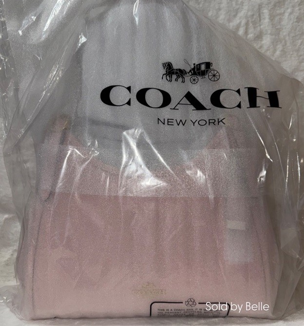NWT Coach Erin Shoulder Bag Refined pebble Leather CAQ86 Soft Pink