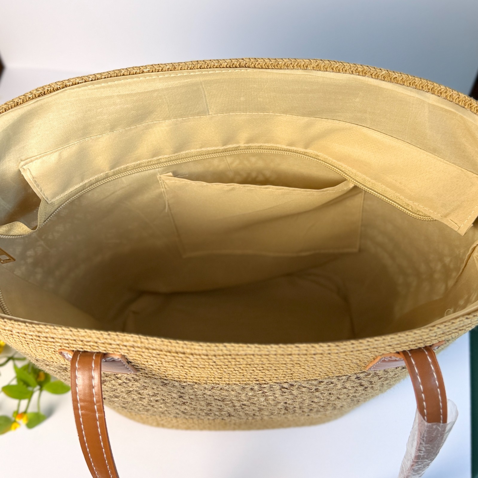 Straw Tote Bag for Women Summer Beach Woven Shoulder Bag Travel Handbag