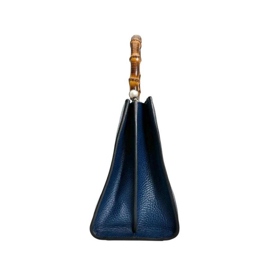 GUCCI Bag: Bamboo 470271 Blue W30H20D11cm w/dust bag strap;–