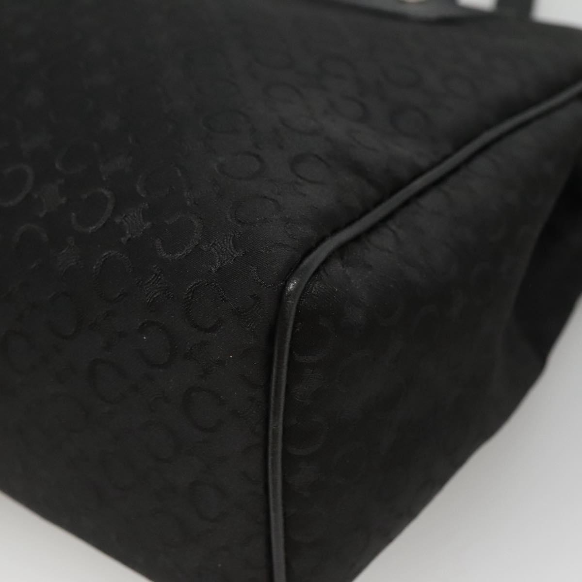 CELINE C Macadam Canvas Hand Bag Black Auth ep7965