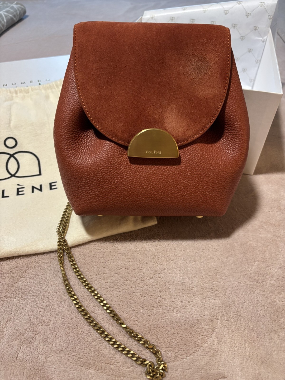 POLENE Number One Mini Color Block Shoulder Bag, Sold As Is