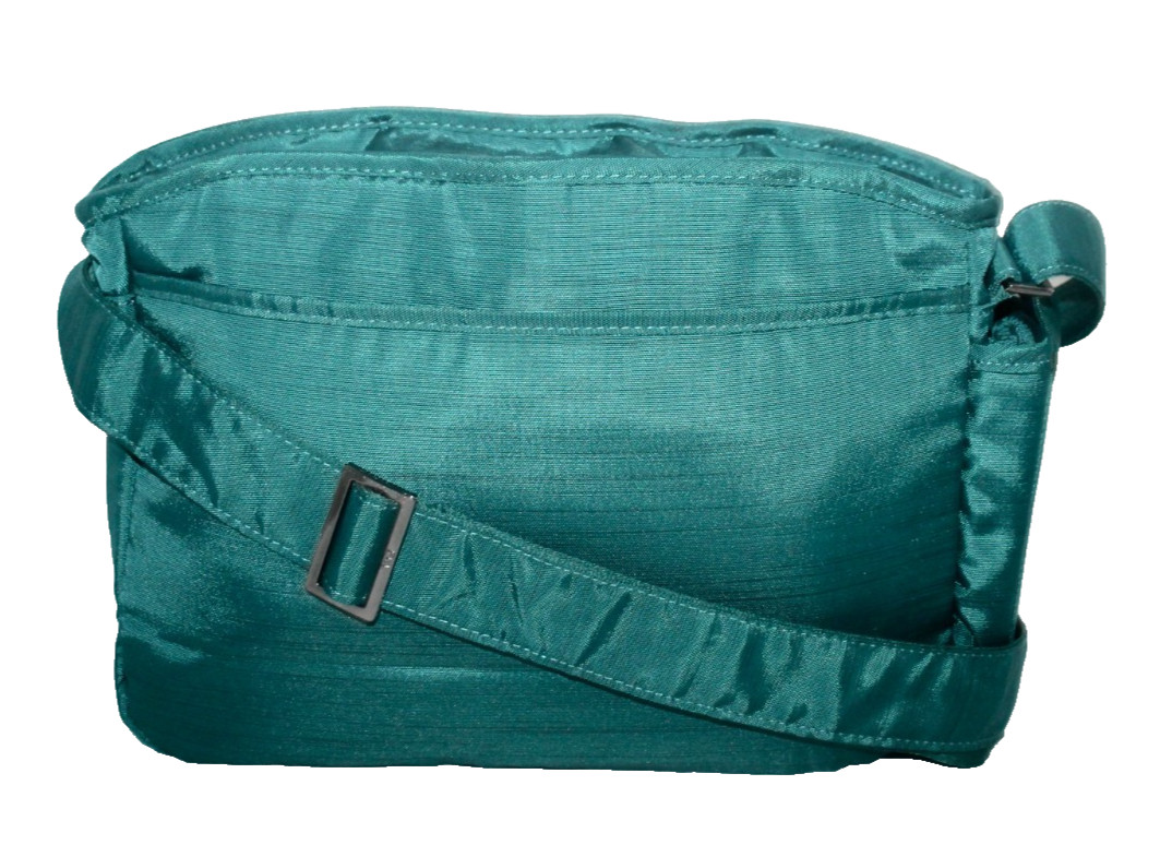 LUG Wings RFID Crossbody Bag Brushed Teal Polyester Quilted Front