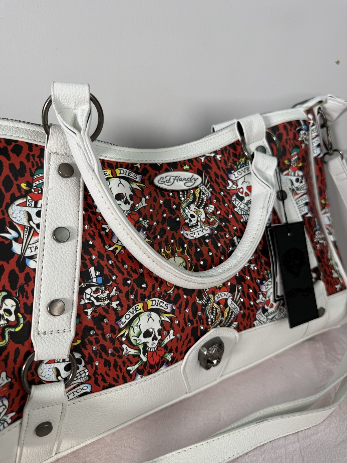 Ed Hardy Love Kills Slowly leopard bag
